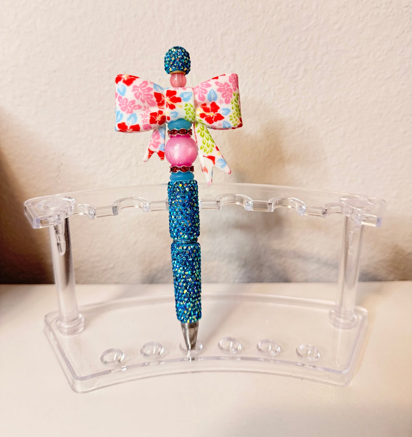 Flower Bow Glitter Pen