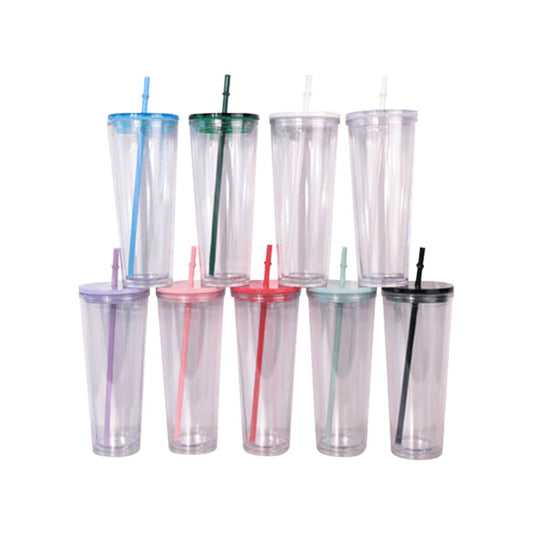 24oz Acrylic Customizable Tumbler (Colored Lid)