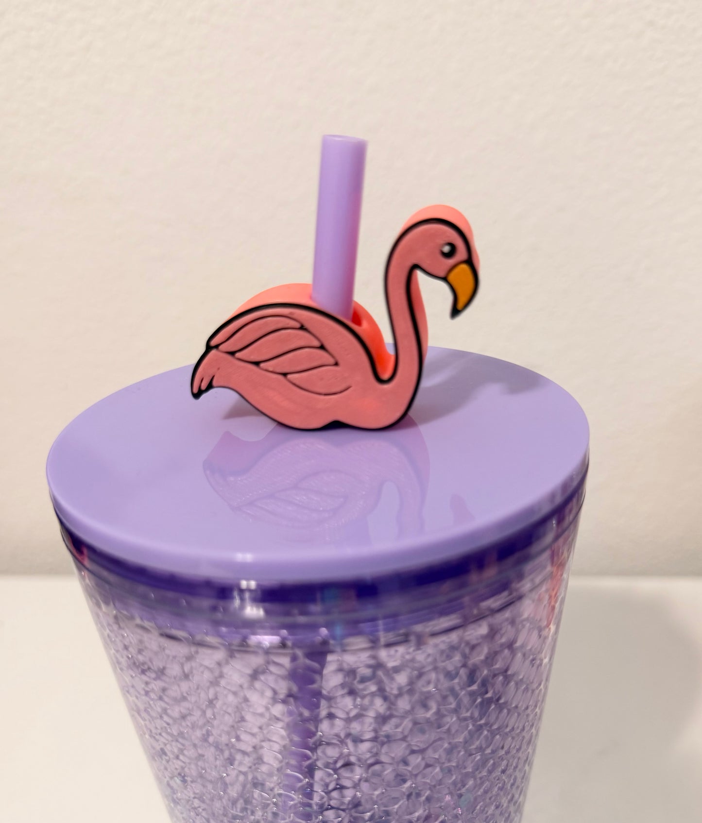 Pink Flamingo Straw Topper